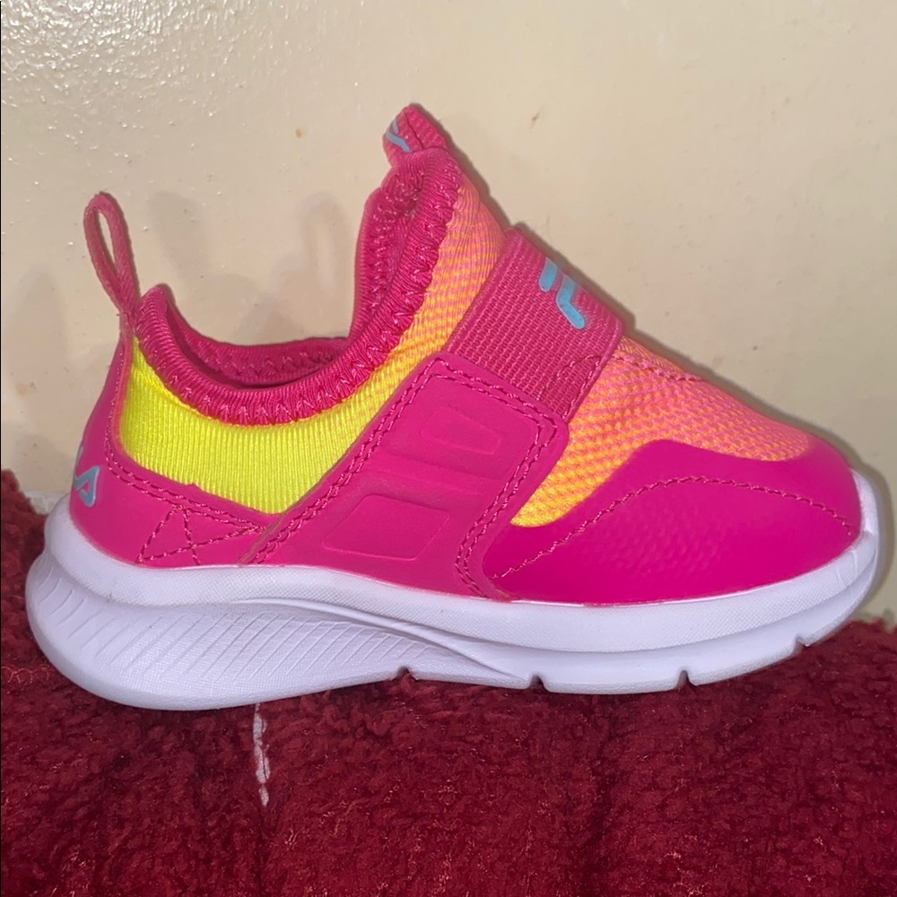 Fila Pink and Yellow Sneakers
